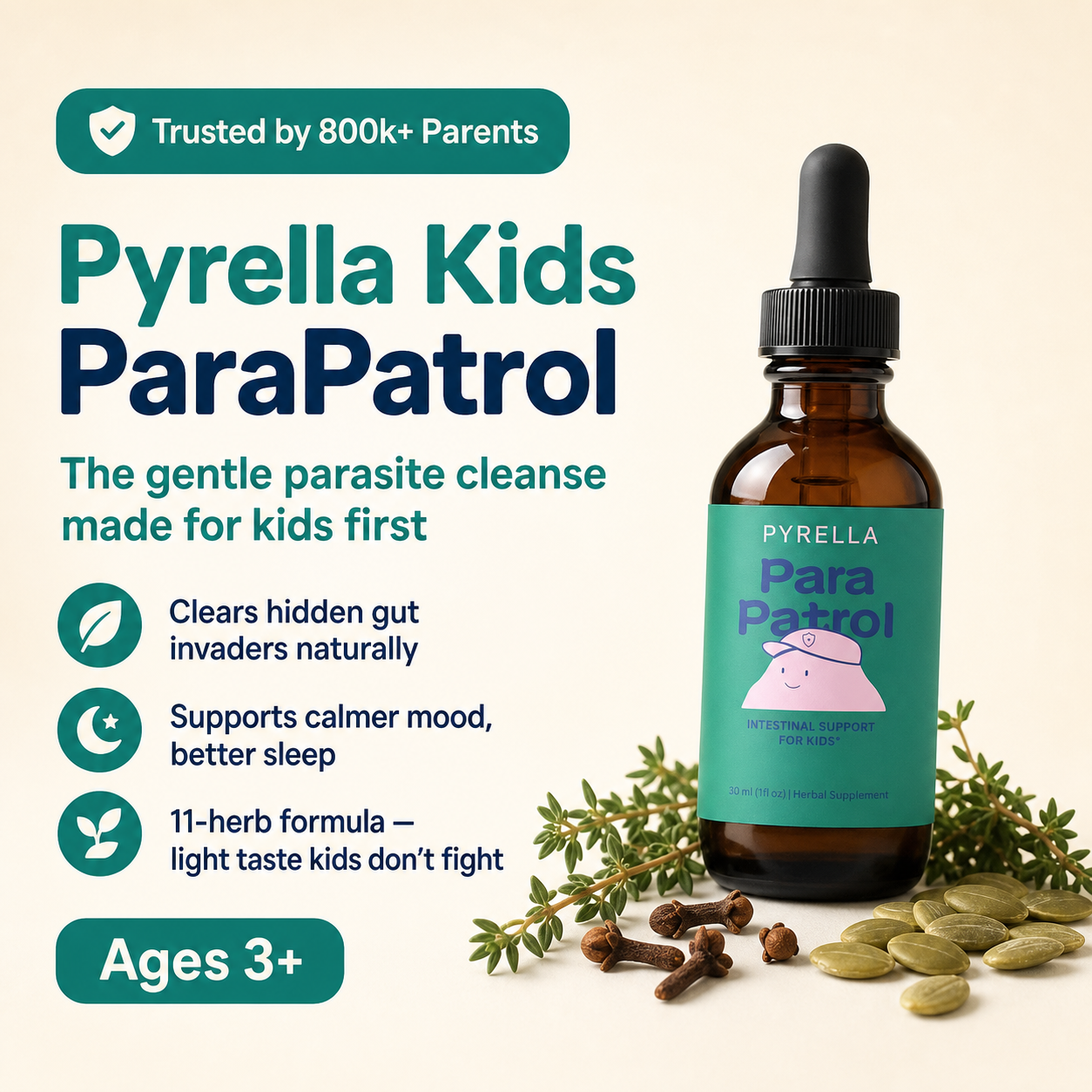 Pyrella Kids ParaPatrol hero and key benefits