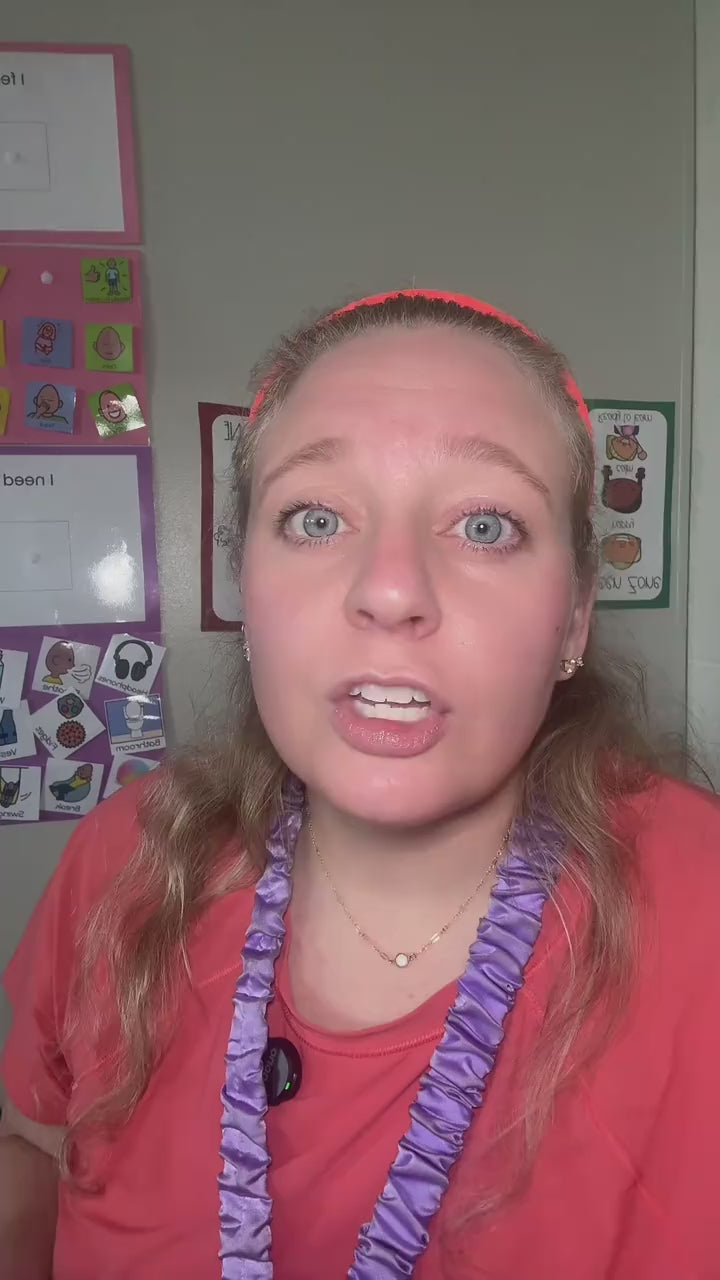 Woman describing the AAC device