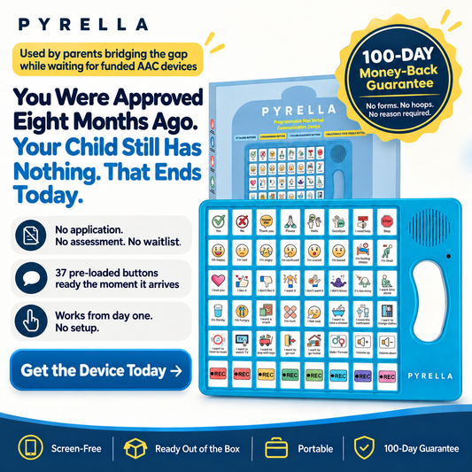 VoiceFirst AAC device for parents waiting for funded AAC support