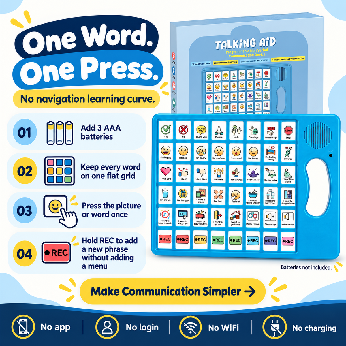 One word one press VoiceFirst setup